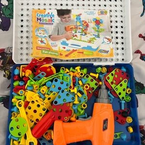 Creative Mosaic 4-in-1 Kids Toy Set - Building drill stem set